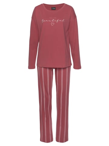 Vivance Active Pyjama in rot-gestreift