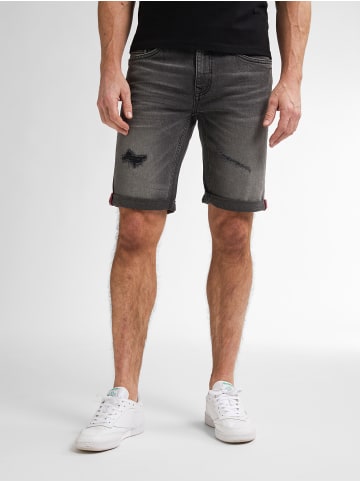 Petrol Industries Boyd Ripped Denim Shorts Flamingstone in Schwarz