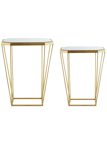 Beliani 2er-Set Couchtisch SIERRA in Gold