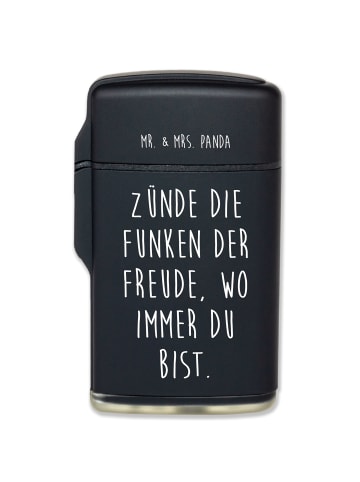 Mr. & Mrs. Panda Feuerzeug Spruch Feuerzeug Funken Freude mit Sp... in Schwarz