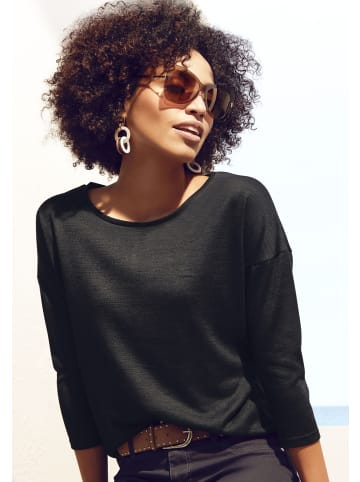 LASCANA 3/4-Arm-Shirt in creme, schwarz