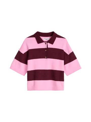 Marc O'Polo DENIM Strick-Poloshirt regular in Dark Pink