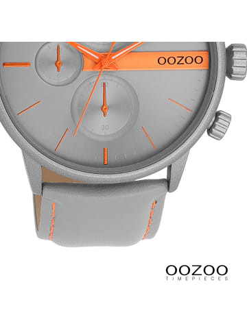 Oozoo Analog-Armbanduhr Oozoo Timepieces grau groß (ca. 45mm)
