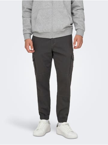 ONLY & SONS Cargo-Hose in Grey Pinstripe