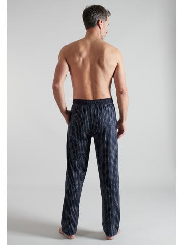 Götzburg Pyjamahose New York in blau-dunkel-Allover