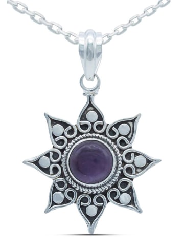 mantraroma 925er Silber - Ketten (L) 28 x (B) 40 mm mit Amethyst