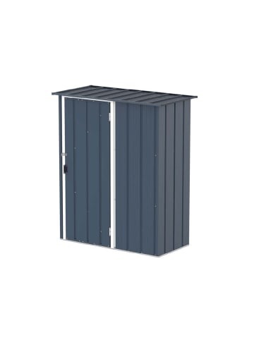 VCM  Metall Gerätehaus 148x68  Gartenhaus Schiebetür in Anthrazit