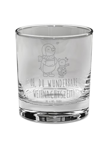 Mr. & Mrs. Panda Longdrinkglas Smörle Winterzeit mit Spruch in Transparent