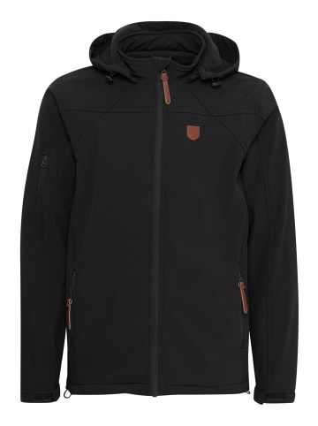 INDICODE Softshelljacke IDJonas 55-050MM Übergangsjacke mit abnehmbarer Kapuze in Schwarz
