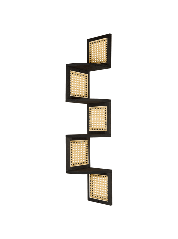 Beliani Bücherregal ALDER in Schwarz/Braun - (W) 19 x (H) 101 x (L) 19 cm