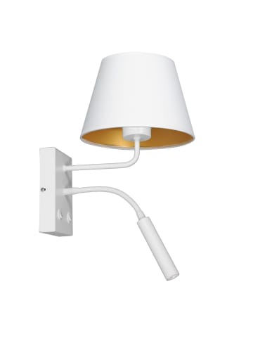 Licht-Erlebnisse Wandlampe (B)18 x (H)38 cm in Weiß Gold