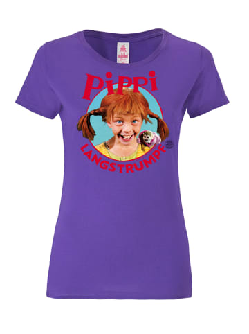 Logoshirt Print T-Shirt Pippi Langstrumpf in violett