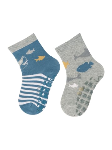 Sterntaler ABS-Socken DP Hai/Fische in mittelblau