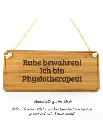 Mr. & Mrs. Panda Schild Physiotherapeut mit Spruch in Keine Angabe
