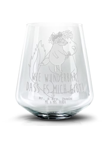Mr. & Mrs. Panda Blümchentail Glas Stinktier  ohne Spruch in Transparent