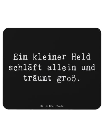 Mr. & Mrs. Panda Mauspad Spruch Alleine schlafen lernen mit Spruch in Schwarz