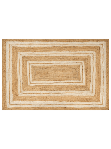 Beliani Geflochtener Teppich ELMALI in Beige - (W) 200 x (L) 300 cm