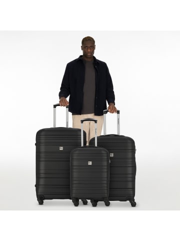 Check.In Paradise 4 Rollen Kofferset 3-teilig in schwarz