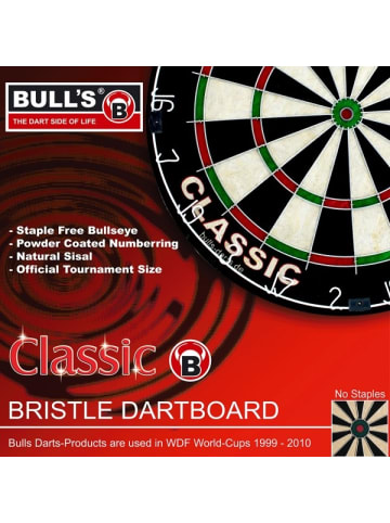 BULLS Classic Bristle Dartboard ,hochwertiges Bristle Board mit einteiliger Spinne