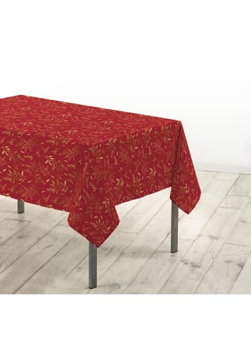 Douceur d’Intérieur Tischdecke mit goldenem Muster, NAELLE in Rot, (B) 240 x (L) 140 cm