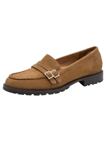 Tamaris WIDE FIT Slipper in CAMEL SUEDE