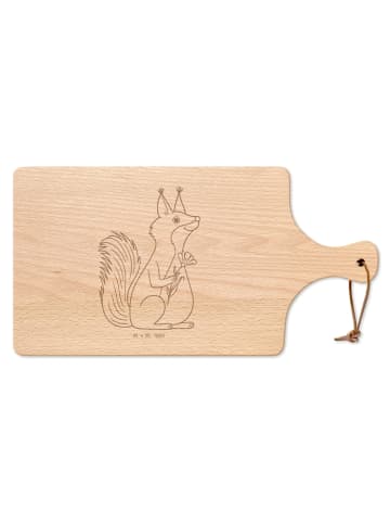 Mr. & Mrs. Panda Frühstücksbrett Eichhörnchen Blume ohne Spruch in Transparent