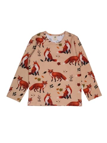 Walkiddy 2er Set Langarmshirt Red Foxes in beige