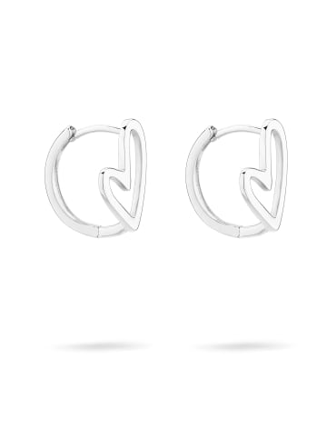 Tamaris Creolen Graffiti Heart in silber