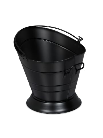 relaxdays Kohleneimer in Schwarz - 6 l