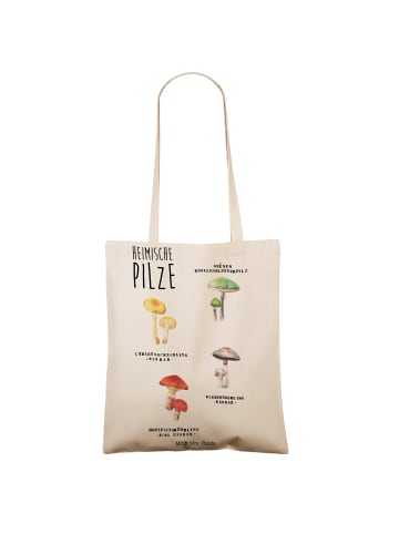 Mr. & Mrs. Panda Stofftasche Heimische Pilze mit Spruch in Creme