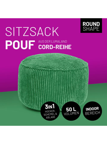 Lumaland LUMALAND Sitzsack Pouf Cord - Dunkelgrün