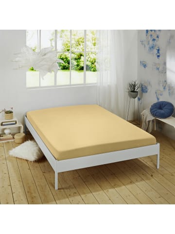 Erwin Müller Single-Jersey Bio Spannbettlaken Bayreuth in hellgelb