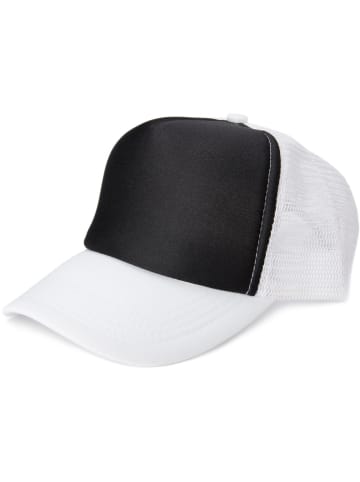 styleBREAKER Mesh Cap in Schwarz-Weiß