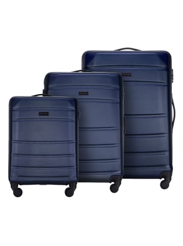 Wittchen 3tlg. Koffer Set Globe line Collection in Navyblue