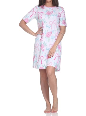 NORMANN Nachthemd kurzarm in Allover