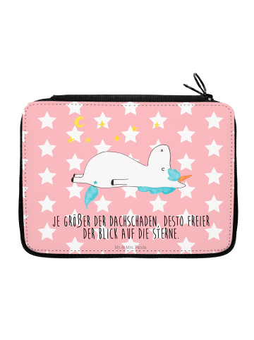 Mr. & Mrs. Panda Stiftemappe Einhorn Sternenhimmel mit Spruch in Rot Pastell