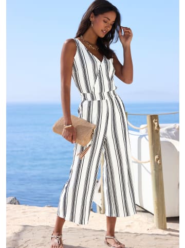 LASCANA Culotte-Overall in weiß-marine gestreift