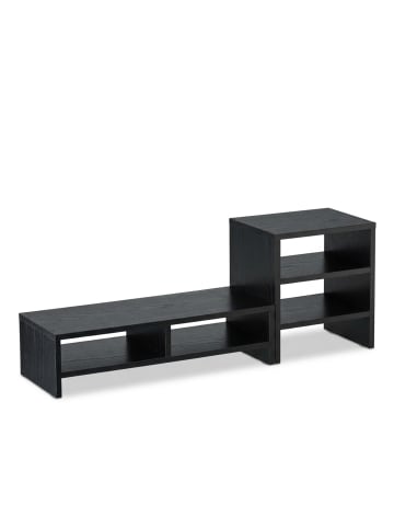 relaxdays Monitorständer in Schwarz- (B)75,5 x (H)28 x (T)20 cm