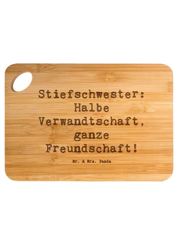 Mr. & Mrs. Panda Holzbrett Spruch Stiefschwester Freundschaft mi... in Braun