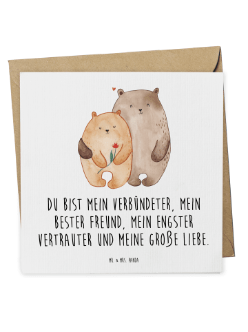 Mr. & Mrs. Panda Deluxe Karte Bären Liebe mit Spruch in Weiß