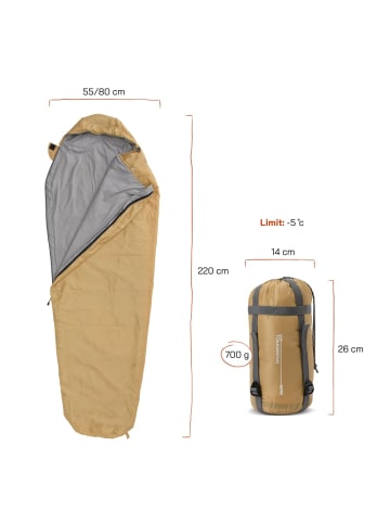 Where Tomorrow Schlafsack 220x80x50cm curry gelb
