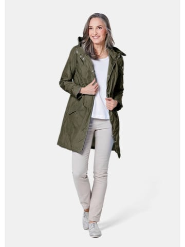 GOLDNER Trendiger leichter Regen Parka aus funktionalem Material in oliv