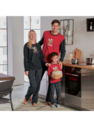 Erwin Müller Single-Jersey Schlafanzug in himbeerrot