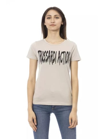 Trussardi Action Hellblau Beige Baumwolle Damen T-Shirt