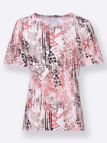 WITT WEIDEN Rundhalsshirt in koralle-graphit-bedruckt