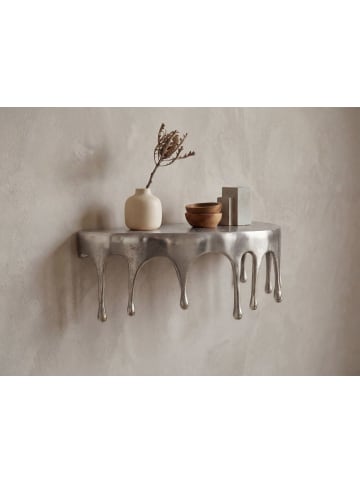 FineBuy Wandregal in Silber / Aluminium / 45x20x20