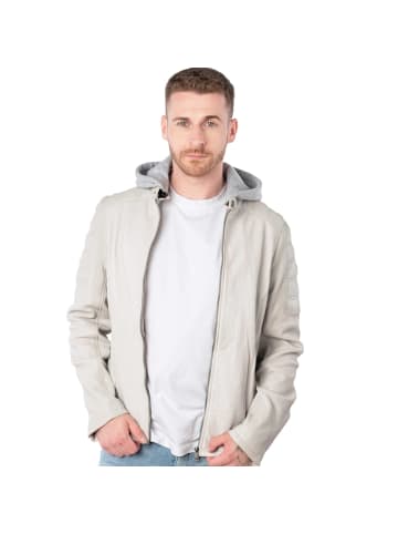Mauritius Bikerlederjacke Lammnappa offwhite in Cremeweiß