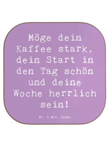 Mr. & Mrs. Panda Untersetzer für Gläser Spruch Selbstzweifel Übe... in Lavendeltraum