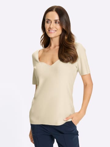 Heine Kurzarmpullover in champagner