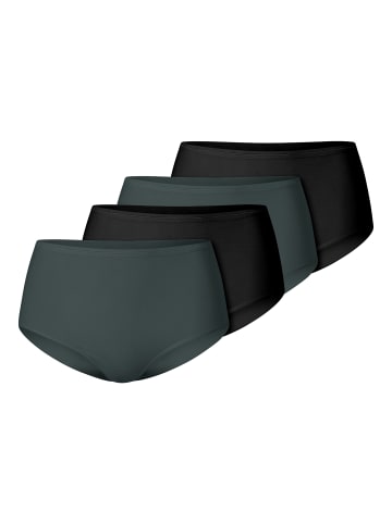 Schiesser Midi Slip Modal Essentials in Schwarz / grün